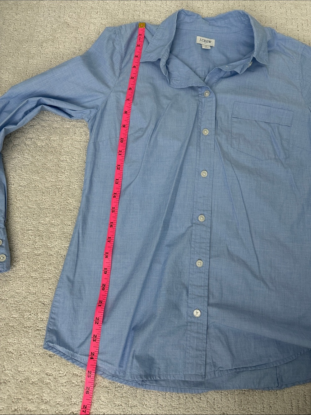 J. Crew Light Blue womens Casual Button-Down Shirt 100% Cotton - Picture 9 of 11